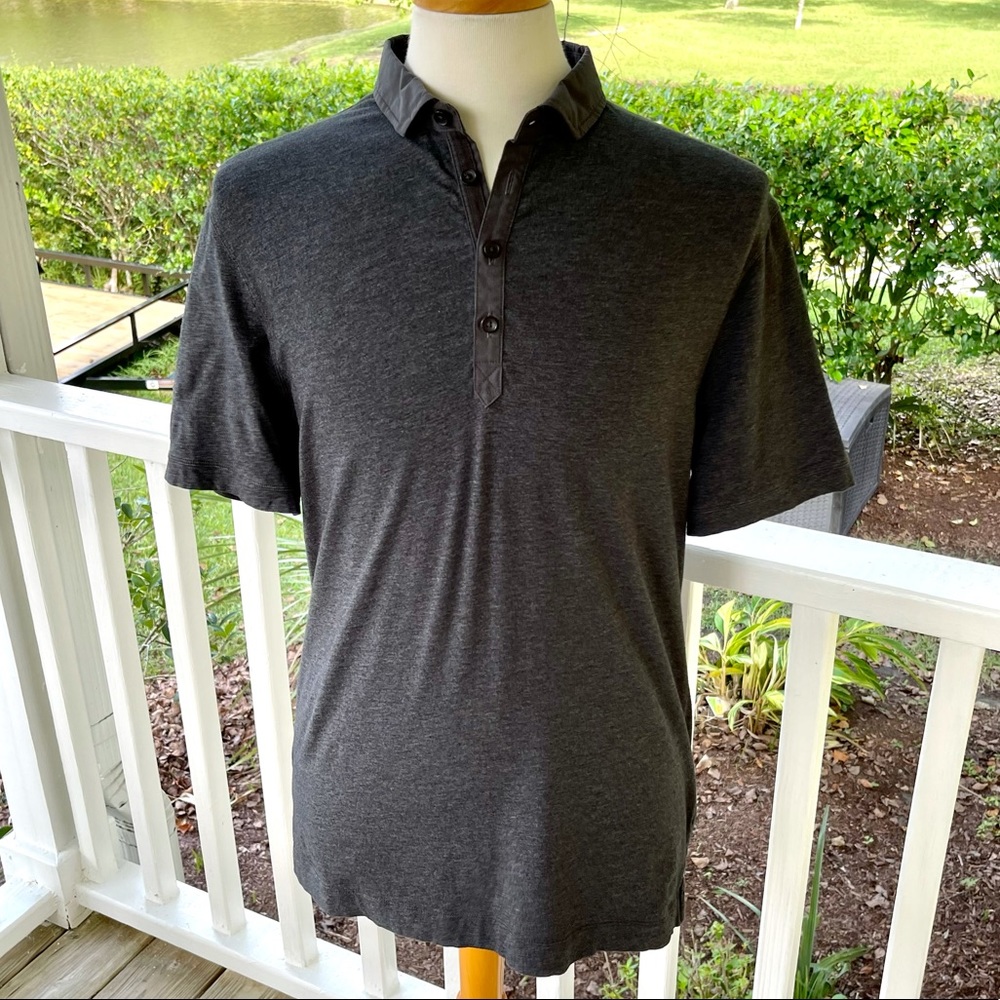 Lululemon Athletica Gray Polo Shirt. Large